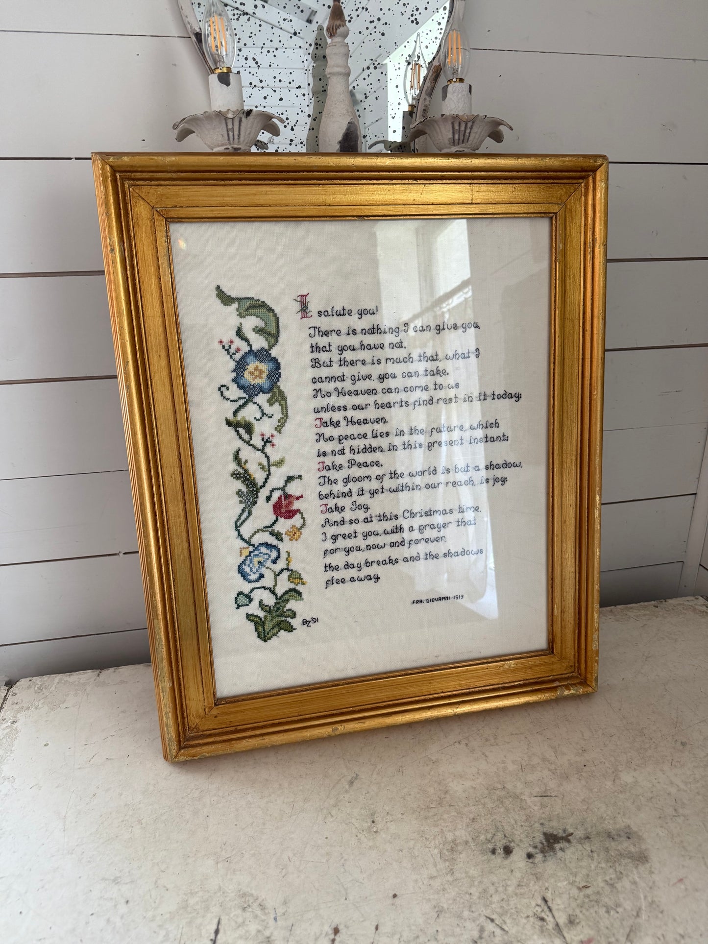 Large Wood gold colored frame will get new art