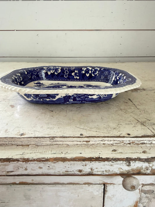 Vintage Copeland Spode Tower Blue Platter 10” Ironstone