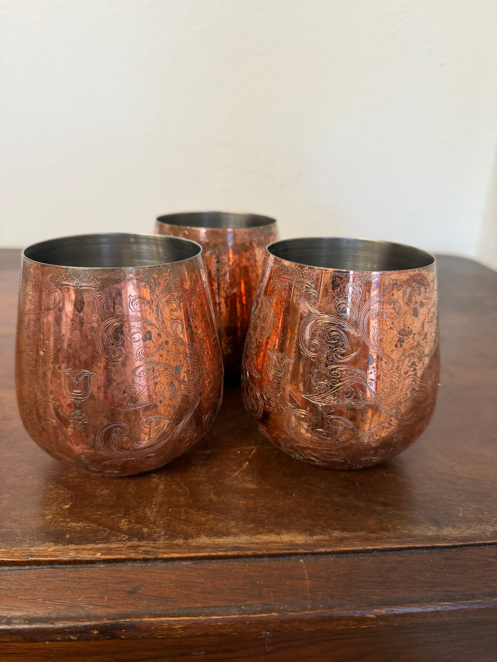 Copper Stemless Wine Glass sold individually