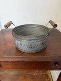 Magnolia Home by Joanna Gaines Galvanized Metal Gathering Pan / Bucket with wooden handles