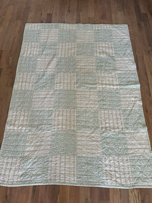 Twin Square Quilt -has slight discoloration as shown