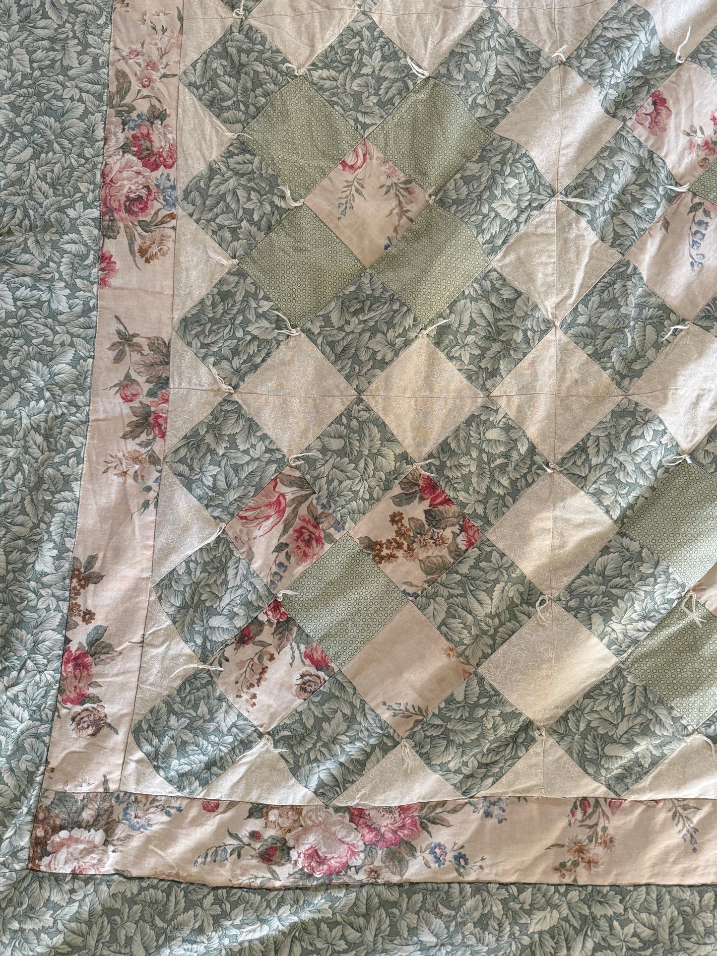 Handmade Pieced Quilt Queen