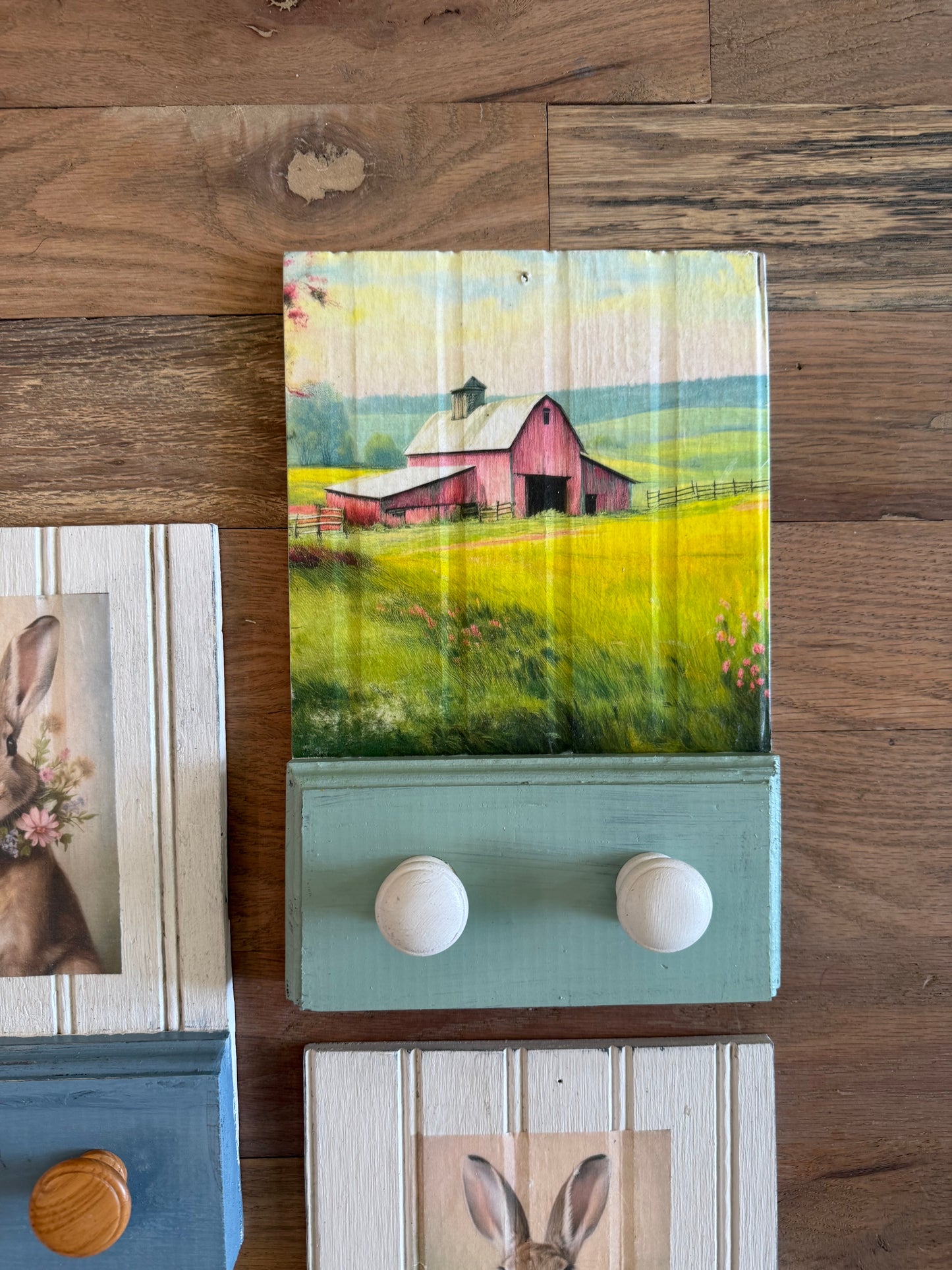 Hand Painted Spring Wood Wall Hangers