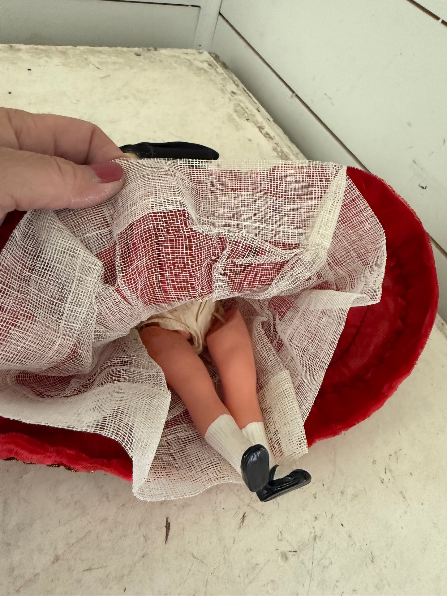 Antique 1940’s French Celluloid Alsace 4” Traditional Dress Costume Doll