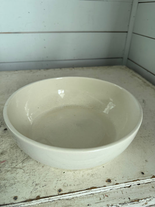 Vintage Crockett Cream Serving Bowl with some crazing