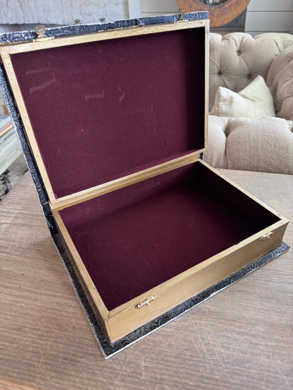 Painted Christmas Book Boxes - Sold Individually