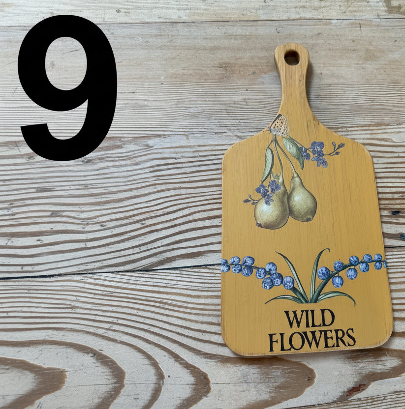 Hand-painted cottage cutting boards sold individually