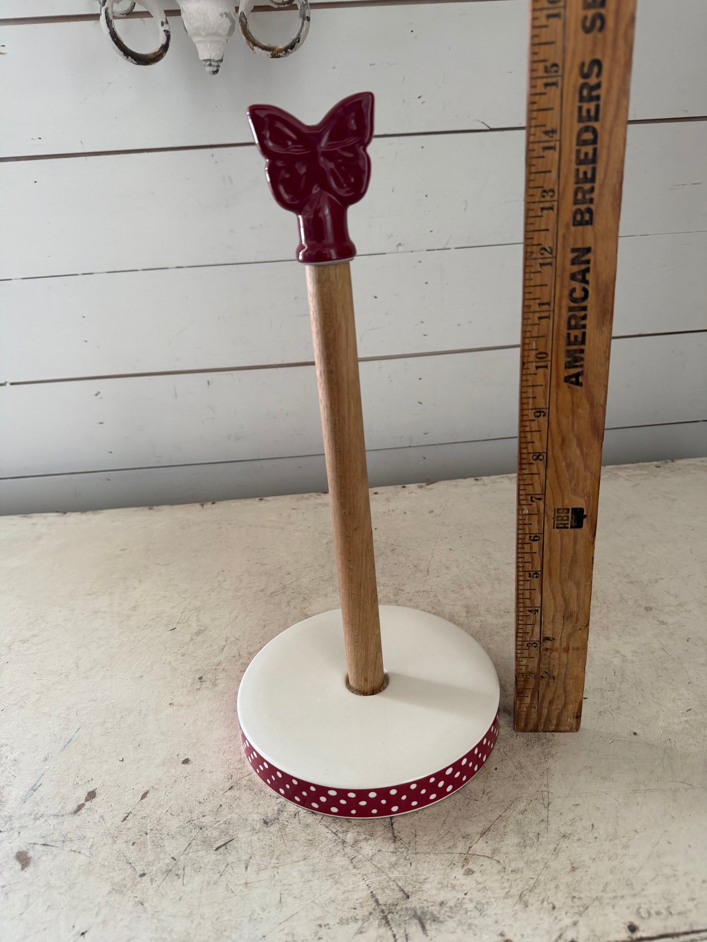 Pioneer Woman Butterfly Dot paper towel holder