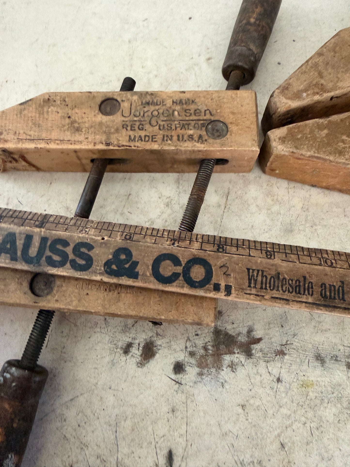 Vintage Jorgenson Wood Clamp Sold Individually