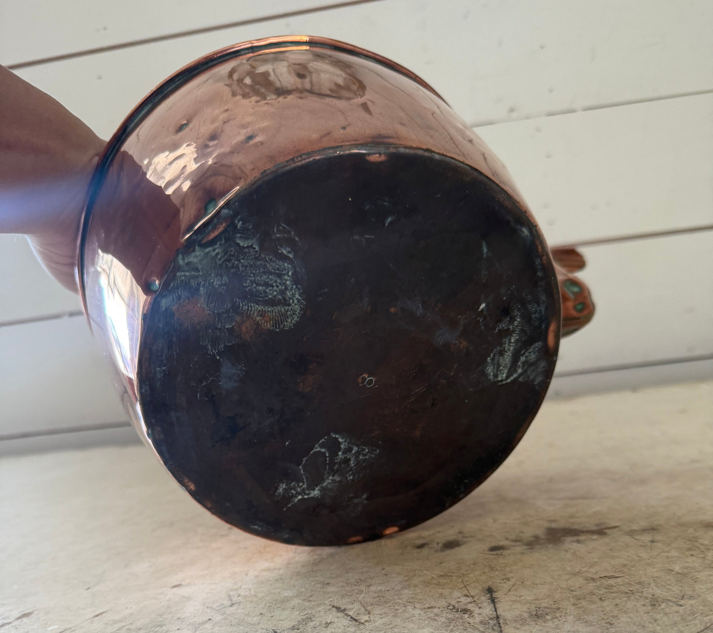 Georgian Copper Tea Kettle with Goose Neck Spout