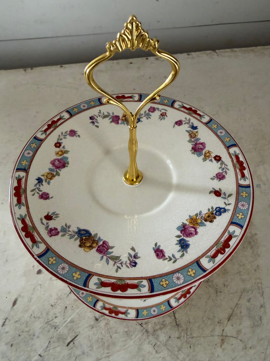 Handcrafted 2 Tiered Vintage plates