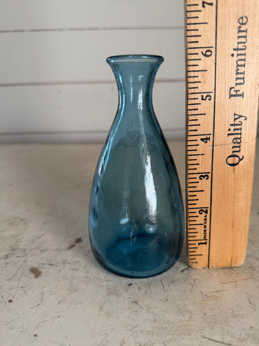 Blue Glass Bud Vase