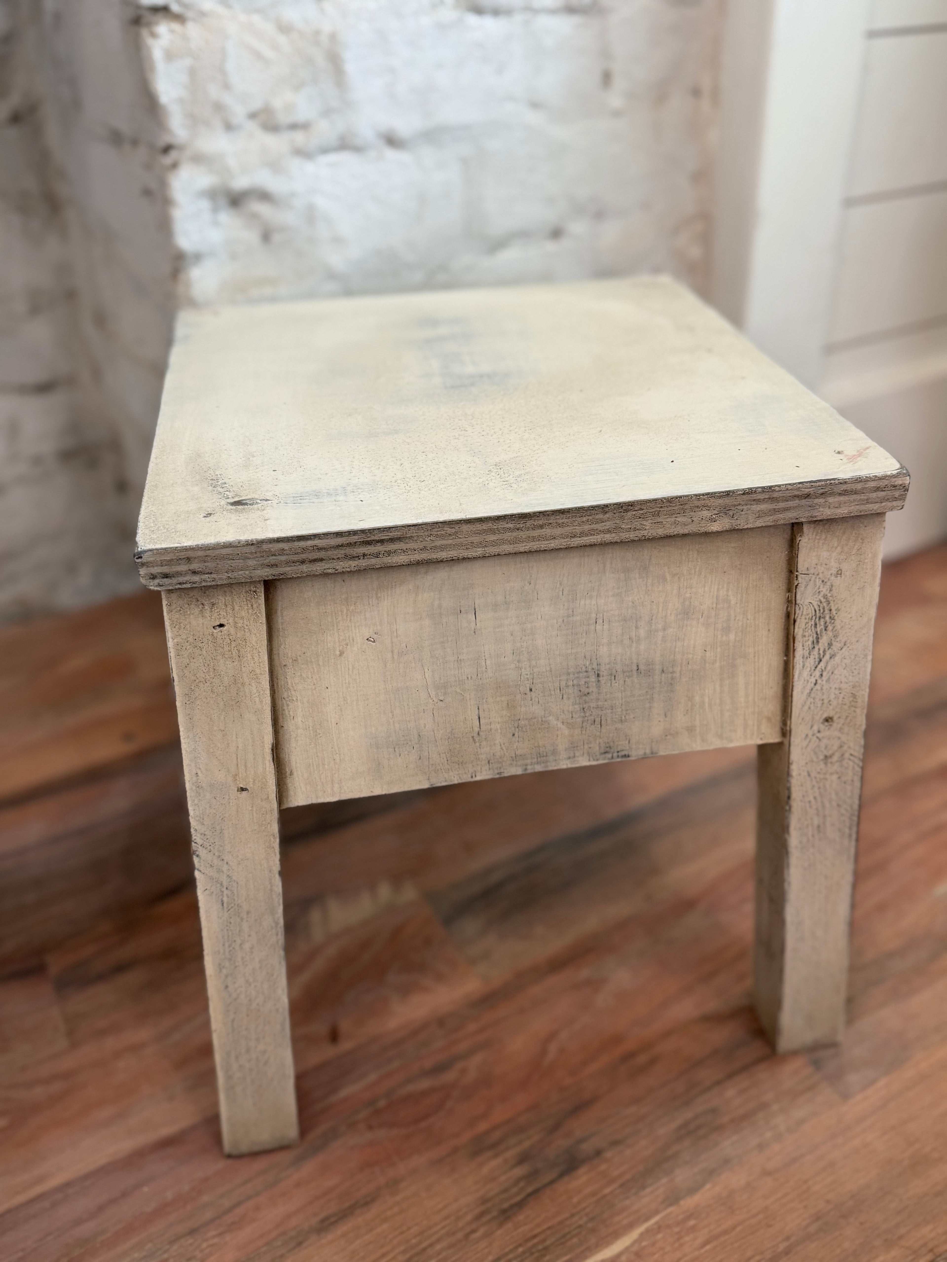 Handmade square wooden stools - sold individually 13.75x12x12”