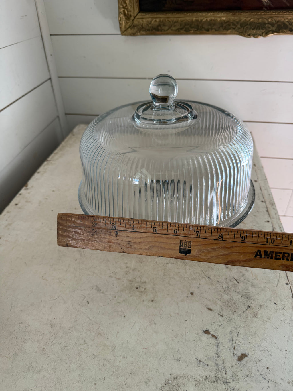 Vintage Anchor Hocking cake Plate and Punch Bowl
