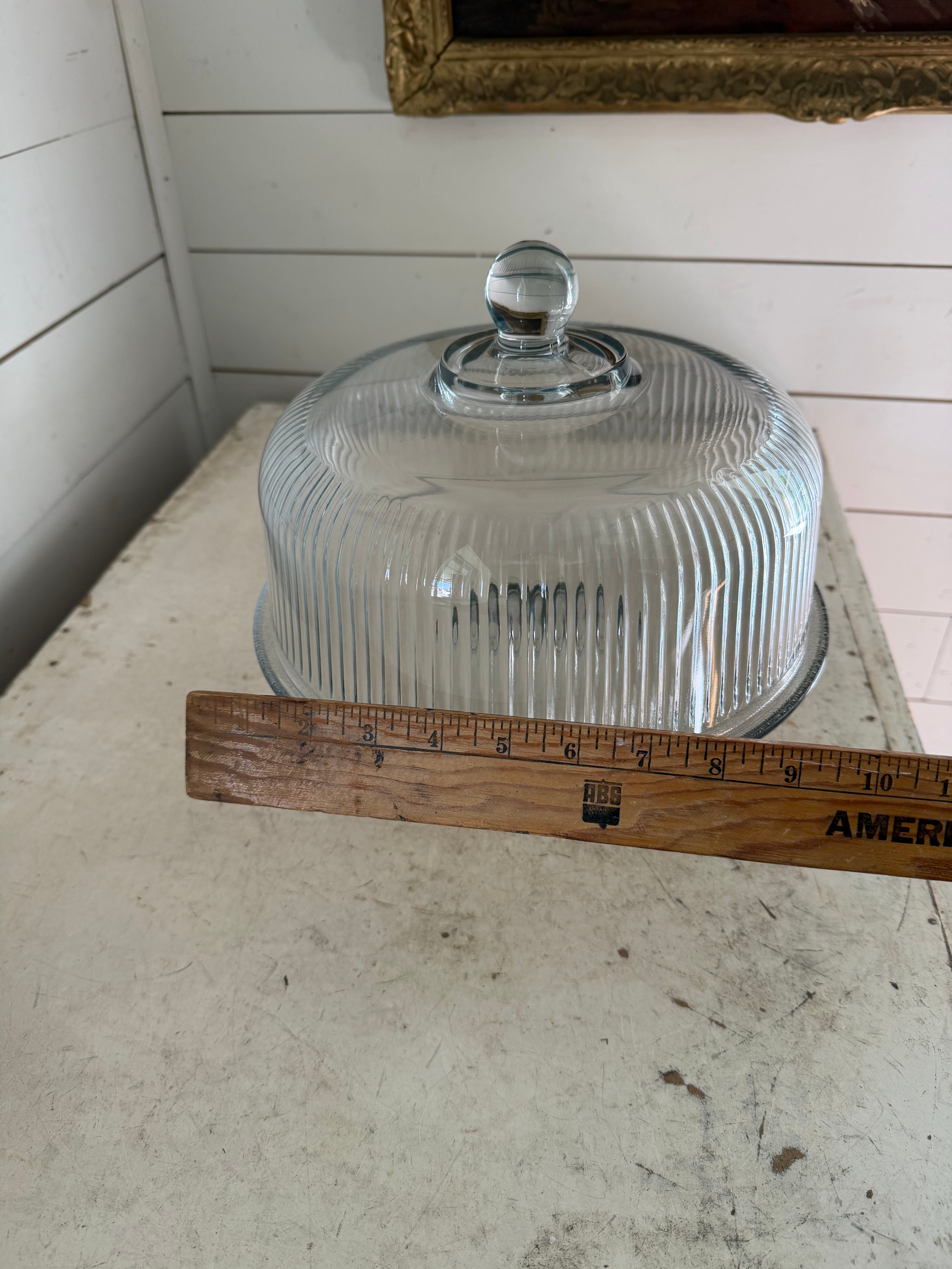 Vintage Anchor Hocking cake Plate and Punch Bowl