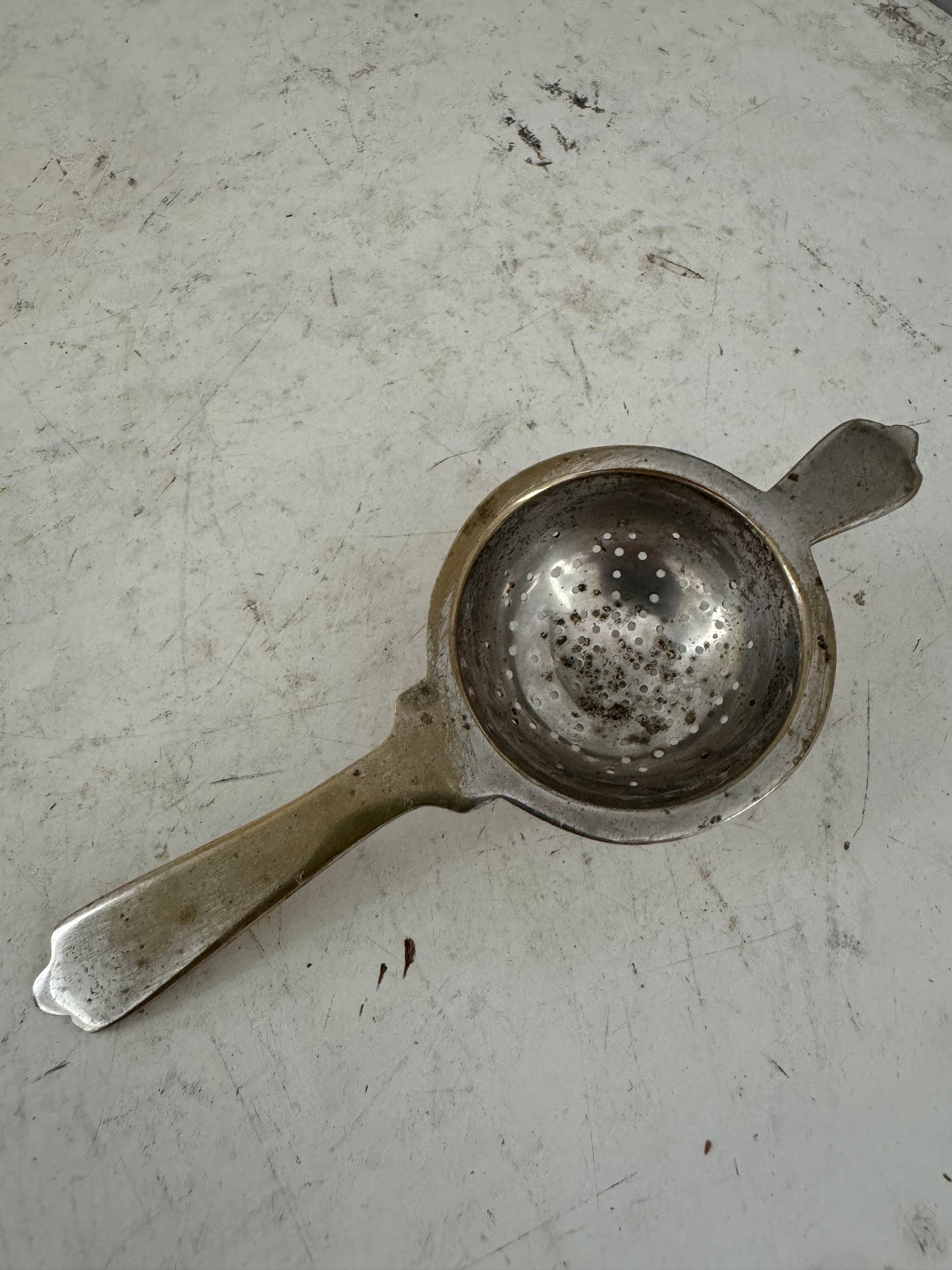 Antique Silverplated Tea Strainer Victorian