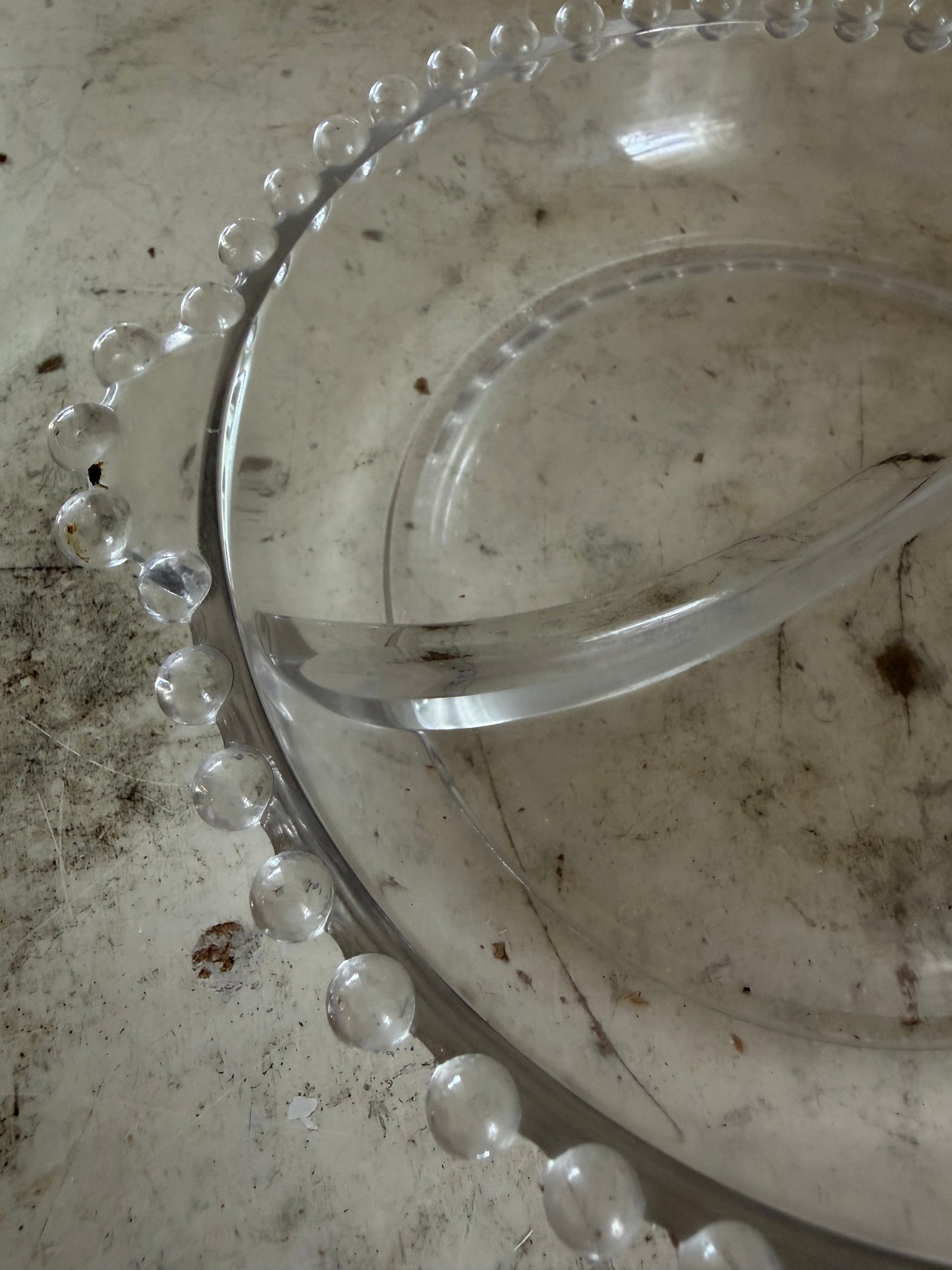 Vintage Imperial Glass Candlewick Divided Dish with Handles