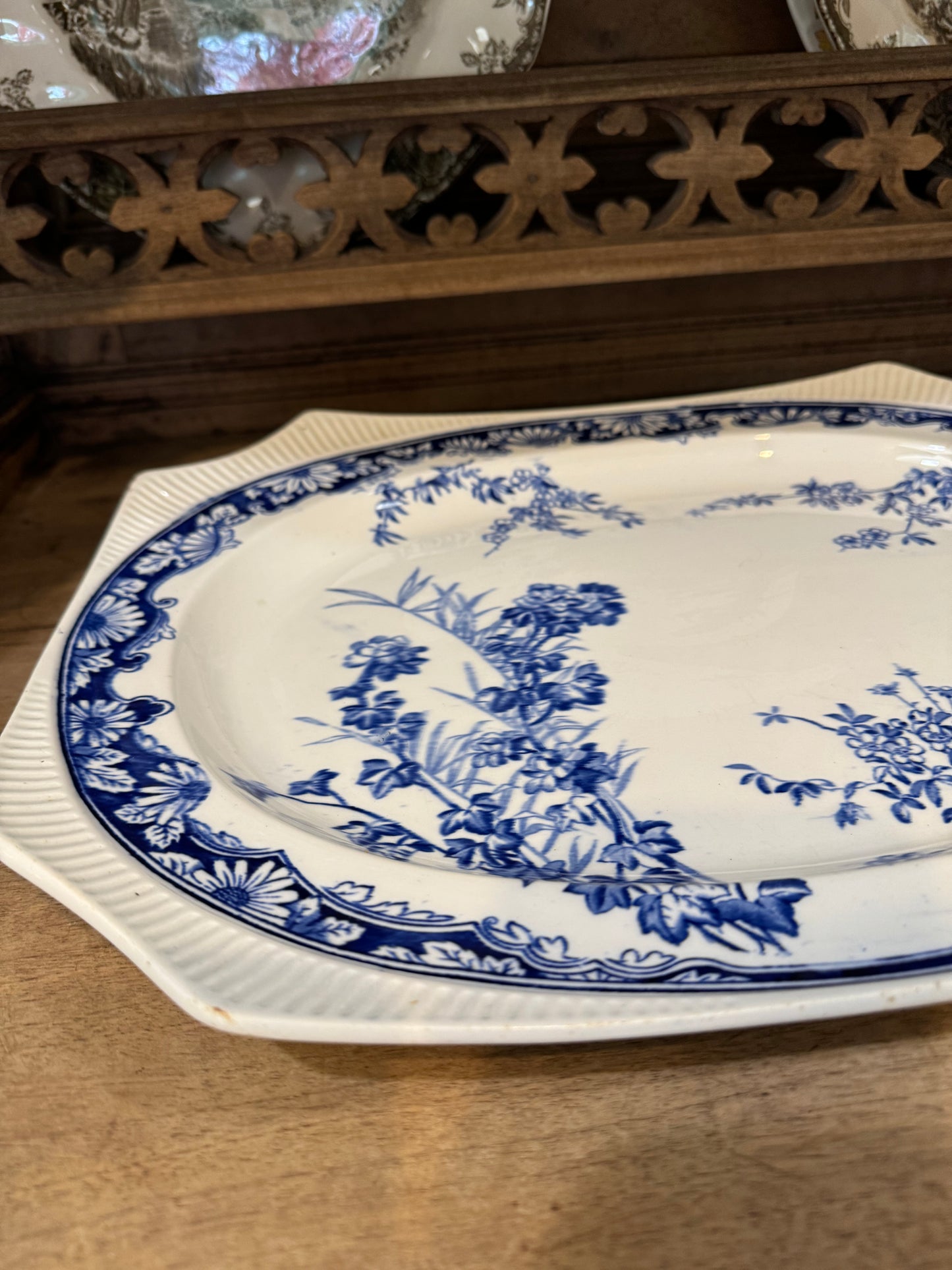 Chatsworth Flow Blue Ironstone Serving Platter 16"