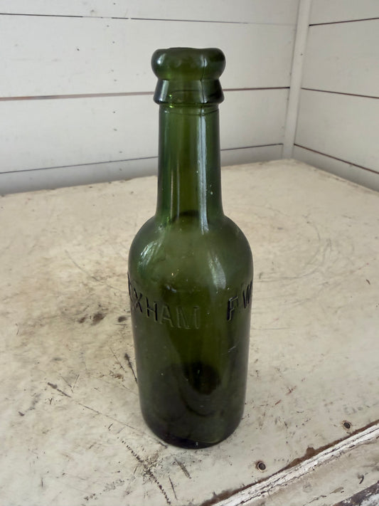 Antique Soames Wrexham Olive Green Bottle