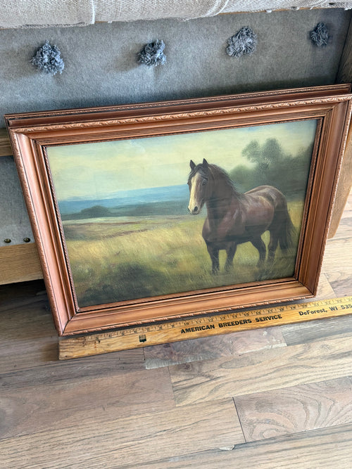 14x18” Framed Art copper Color Frame  with Equestrian Print