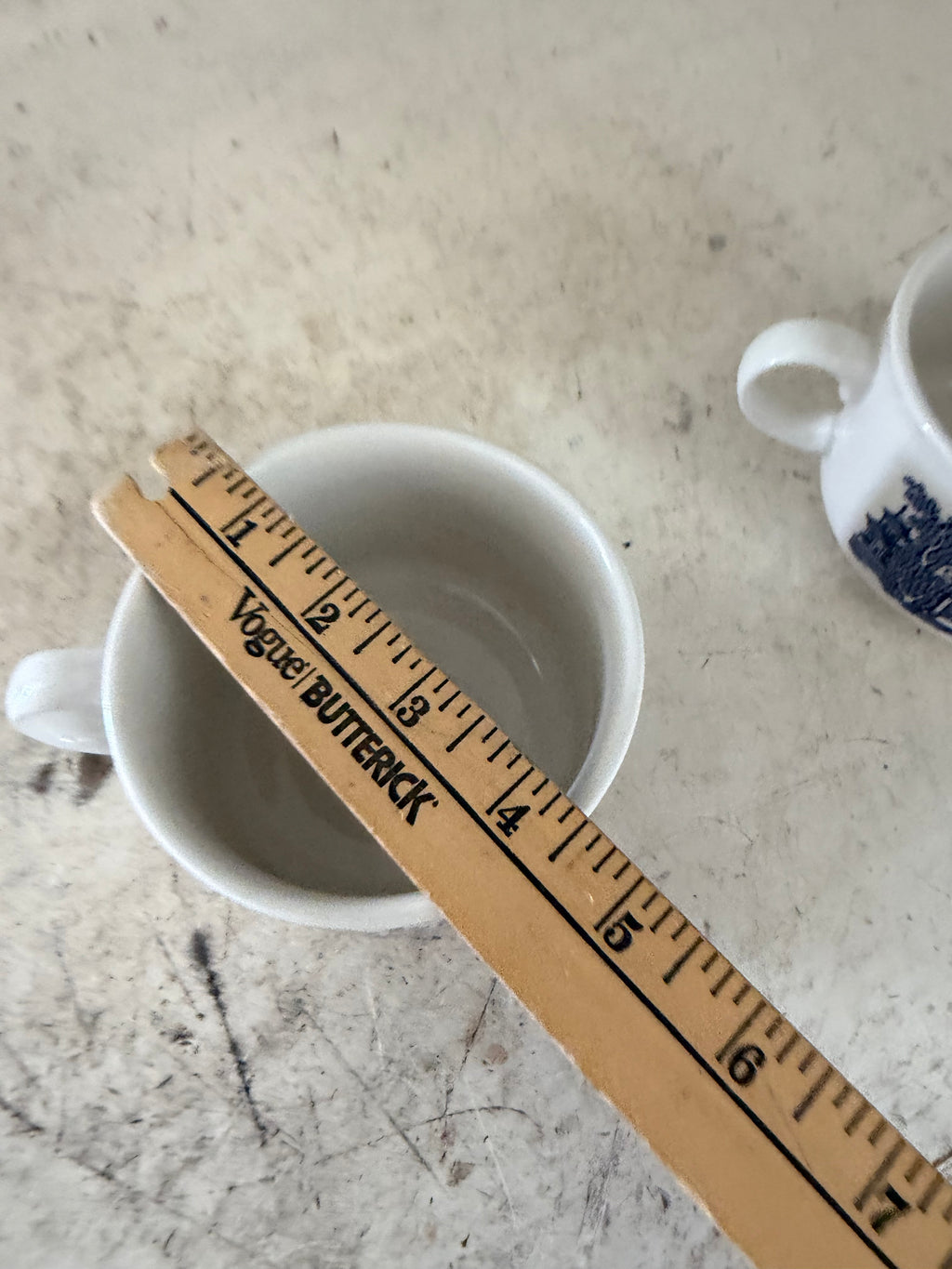 Large blue Willow mug made in England sold an individual individually