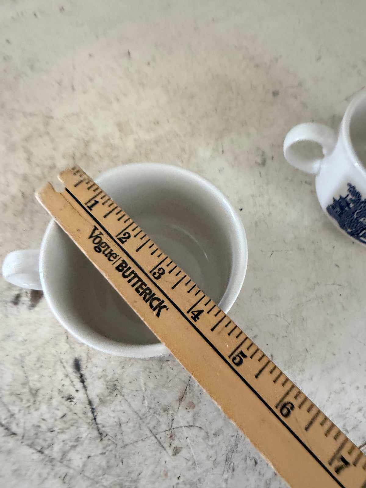 Large blue Willow mug made in England sold an individual individually