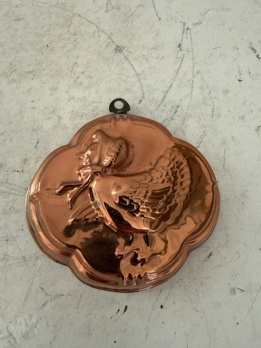Small Copper Goose Mold Tin Lined