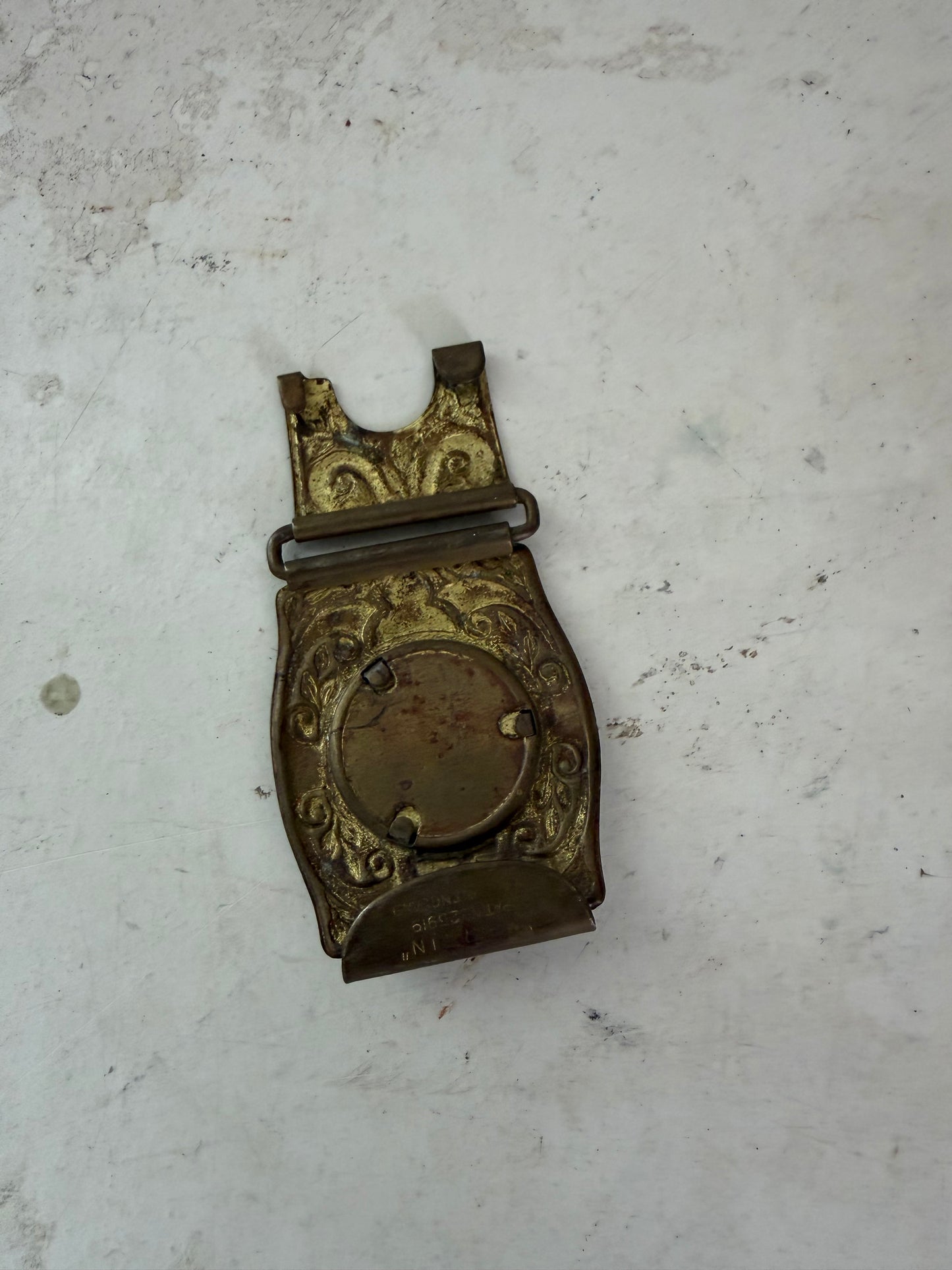 Vintage Brass Martin Pat Belt BuckleMade in England Navy