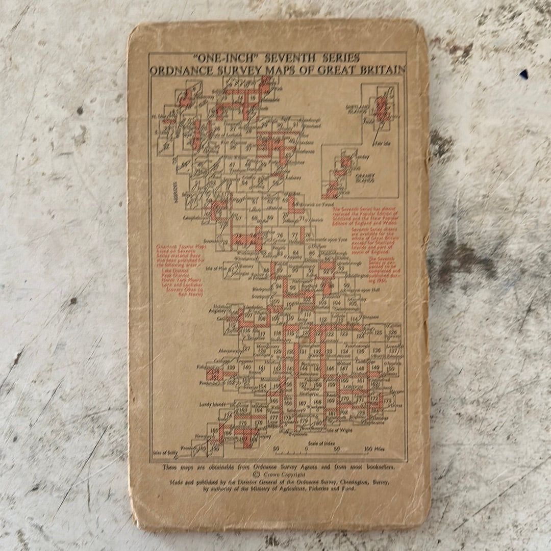 Large Red Ordinance Survey printed on paper Dorchester