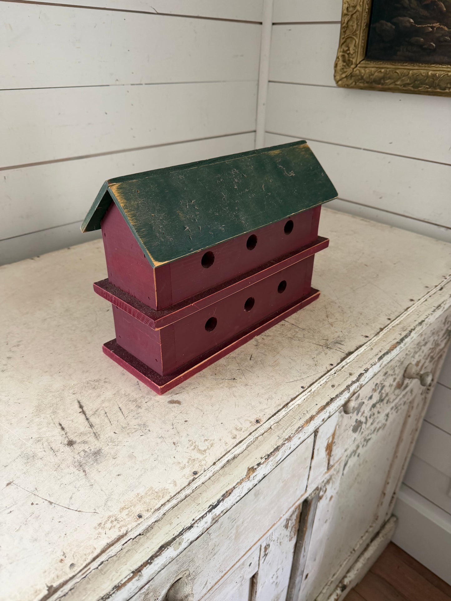 Handmade 2-tier wooden birdhouse will get makeover