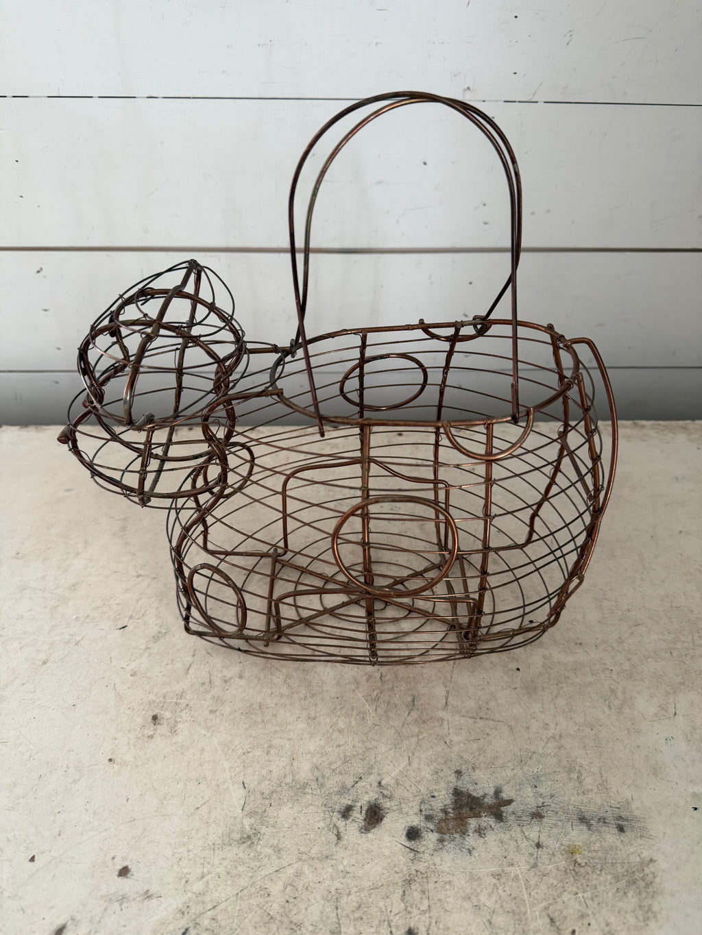 Copper Cow egg basket