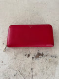 Fossil Red Leather Zip Wallet