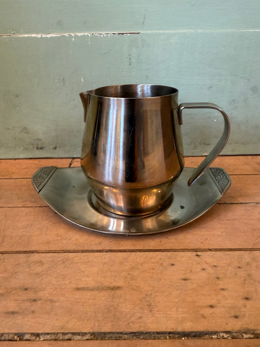 Stainless Creamer with Tray