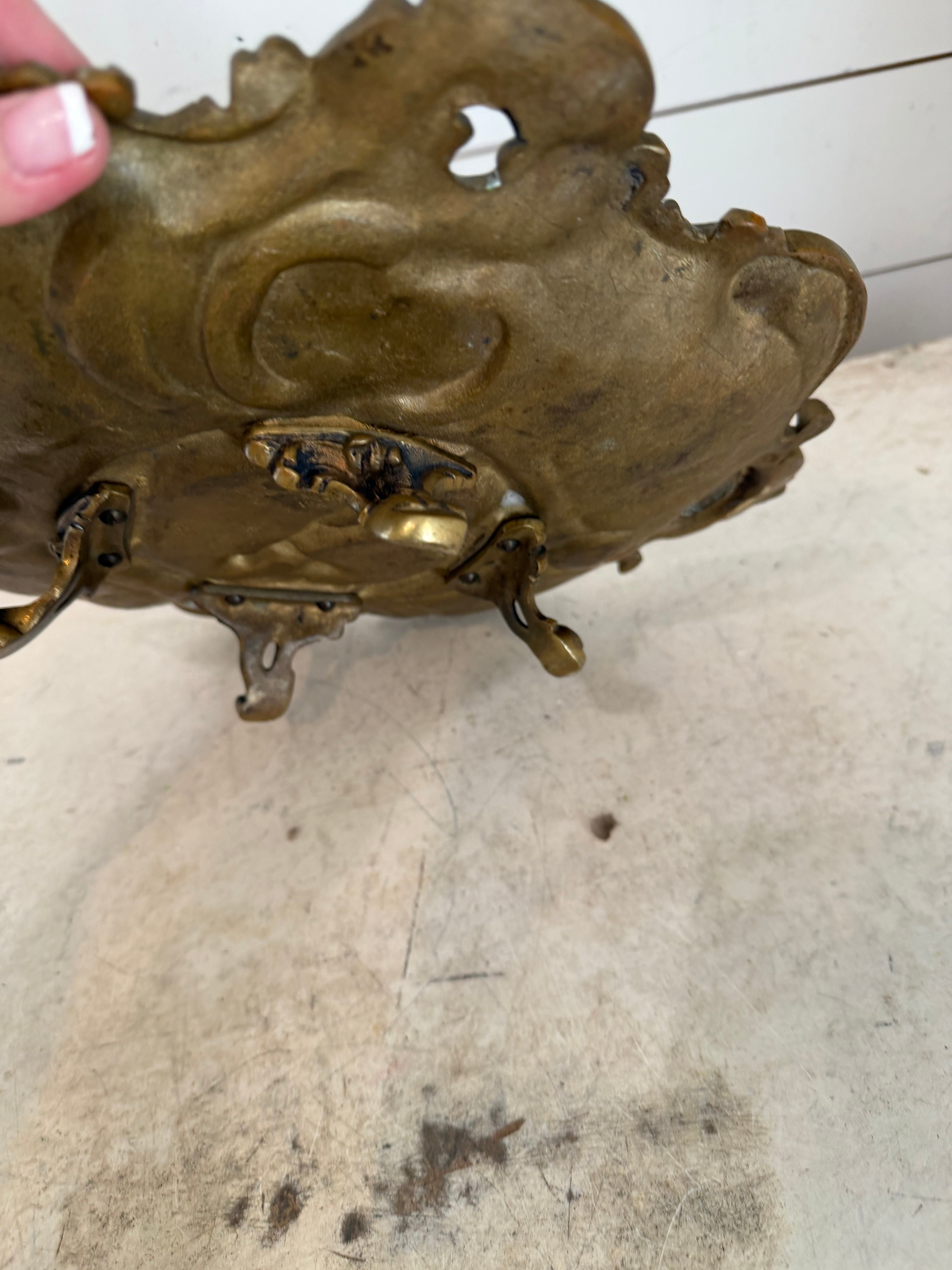 Neoclassical Style Bronze Cupid Dish