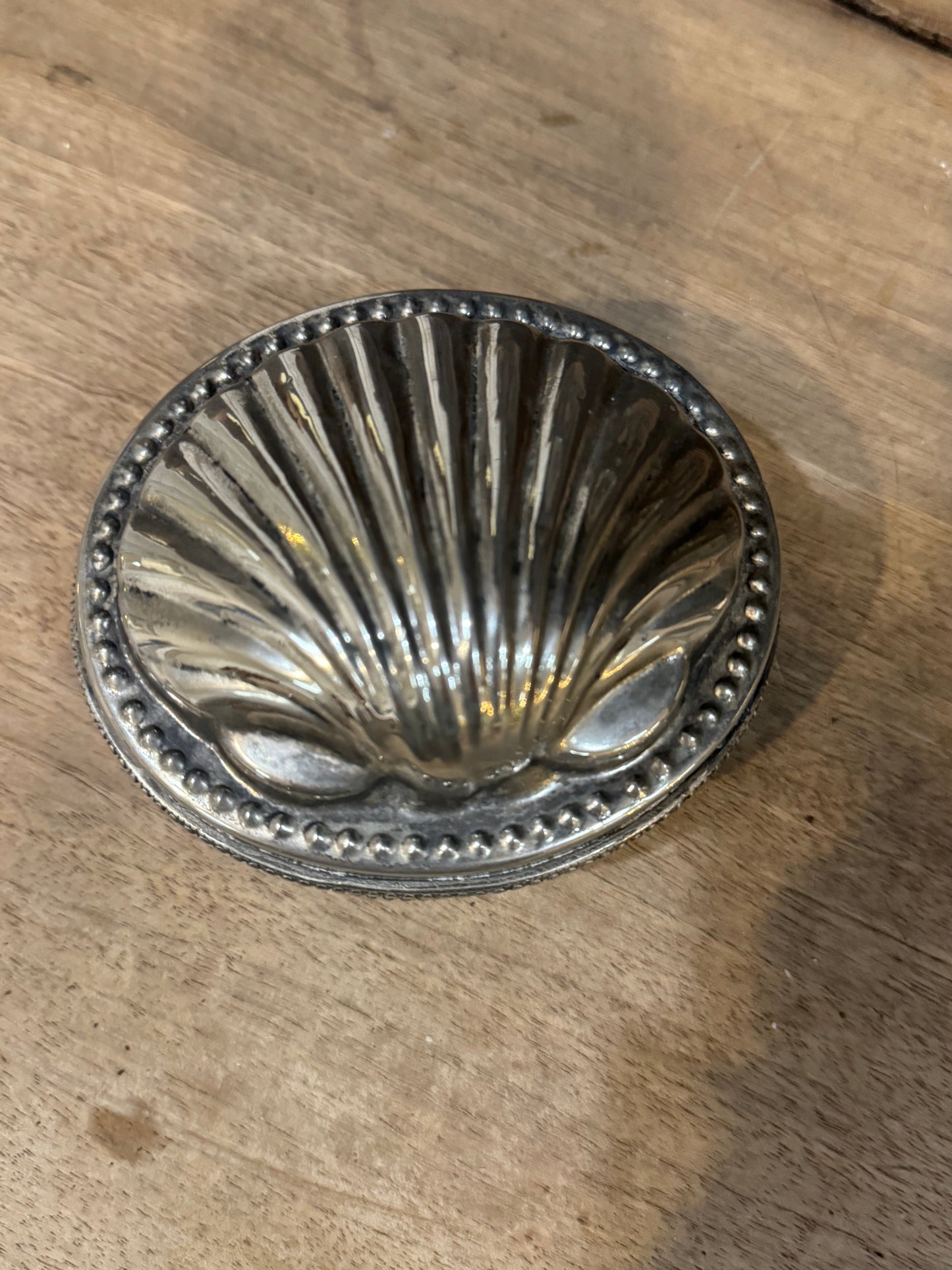 Vintage Silver Plated Shell Trinket Dish