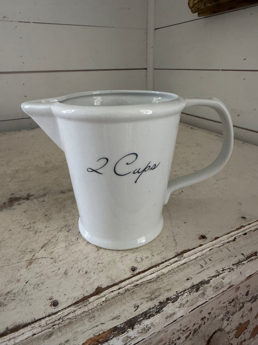 2 cups measuring pitcher