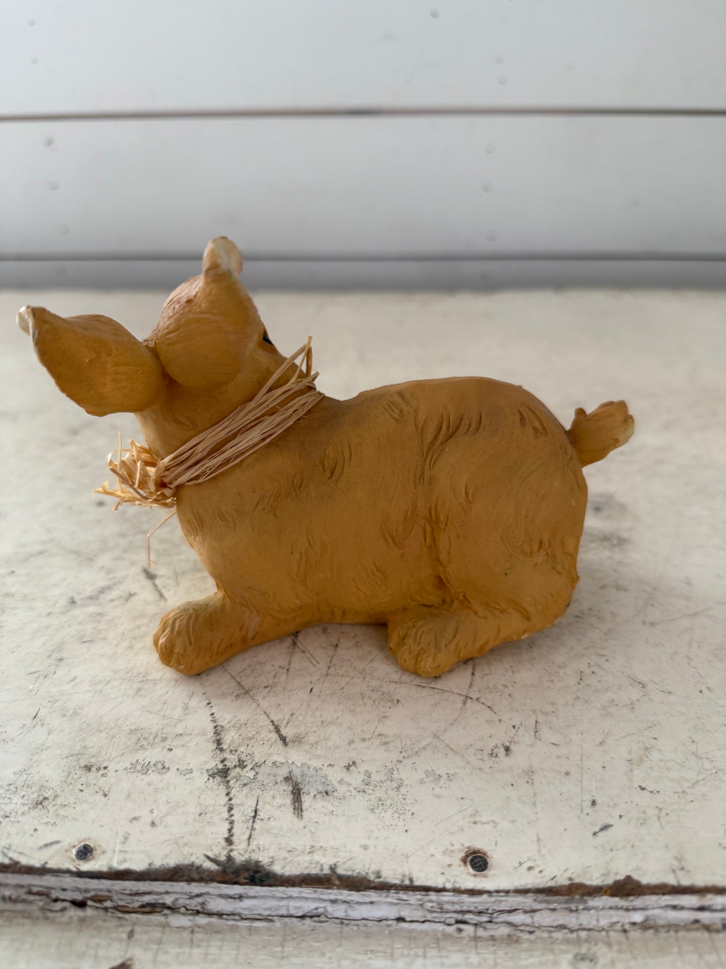 Small resin caramel colored bunny