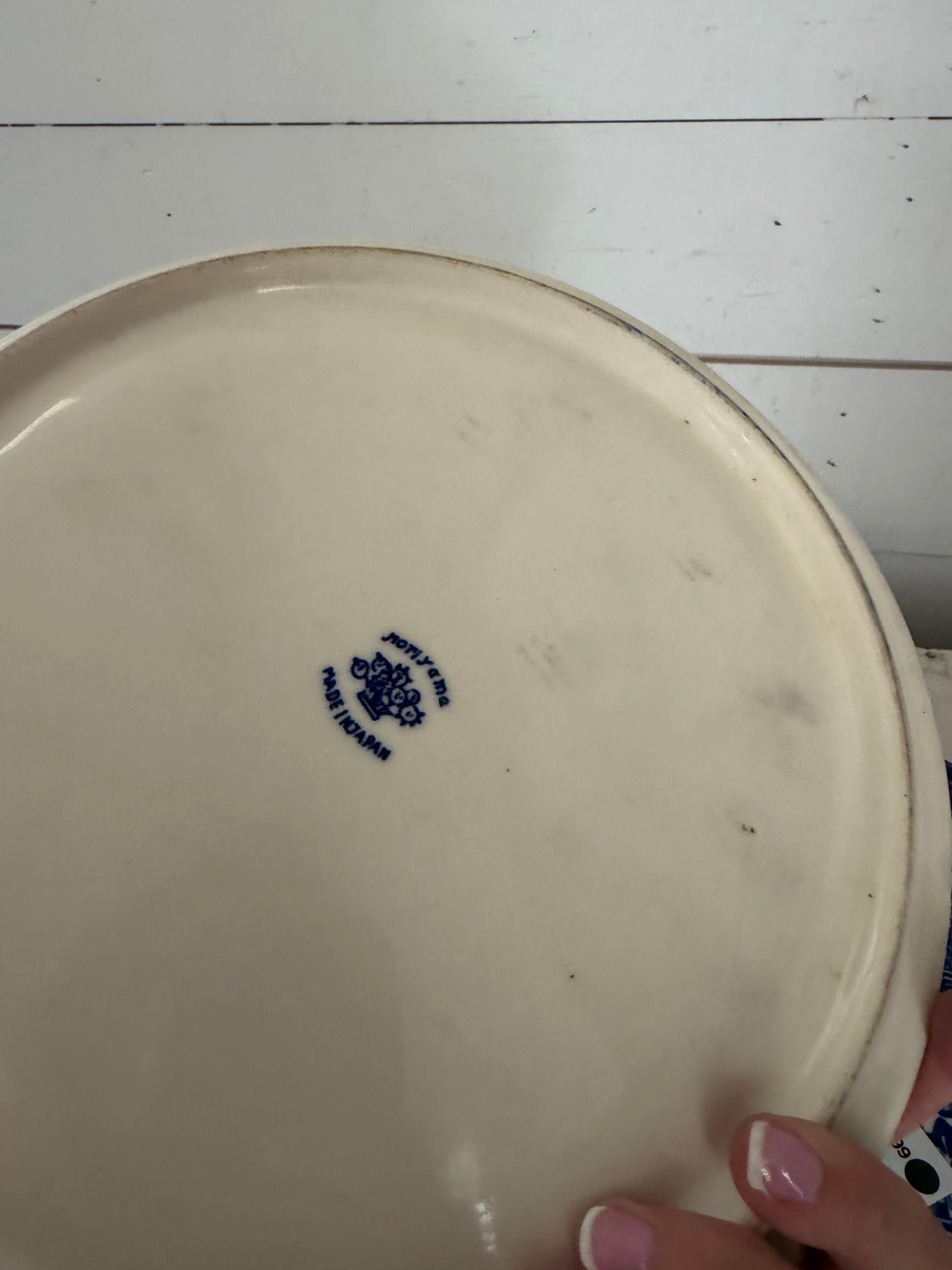Vintage Moriyama Japan Blue Willow divided grill plate