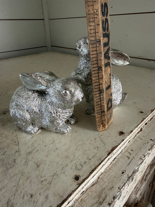 Set of Silvertone bunnies
