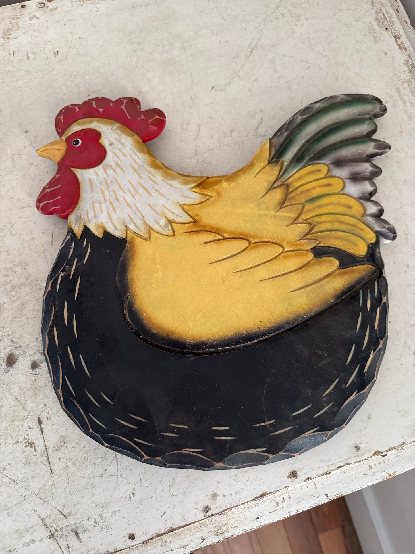 Wooden Chicken Lazy Susan