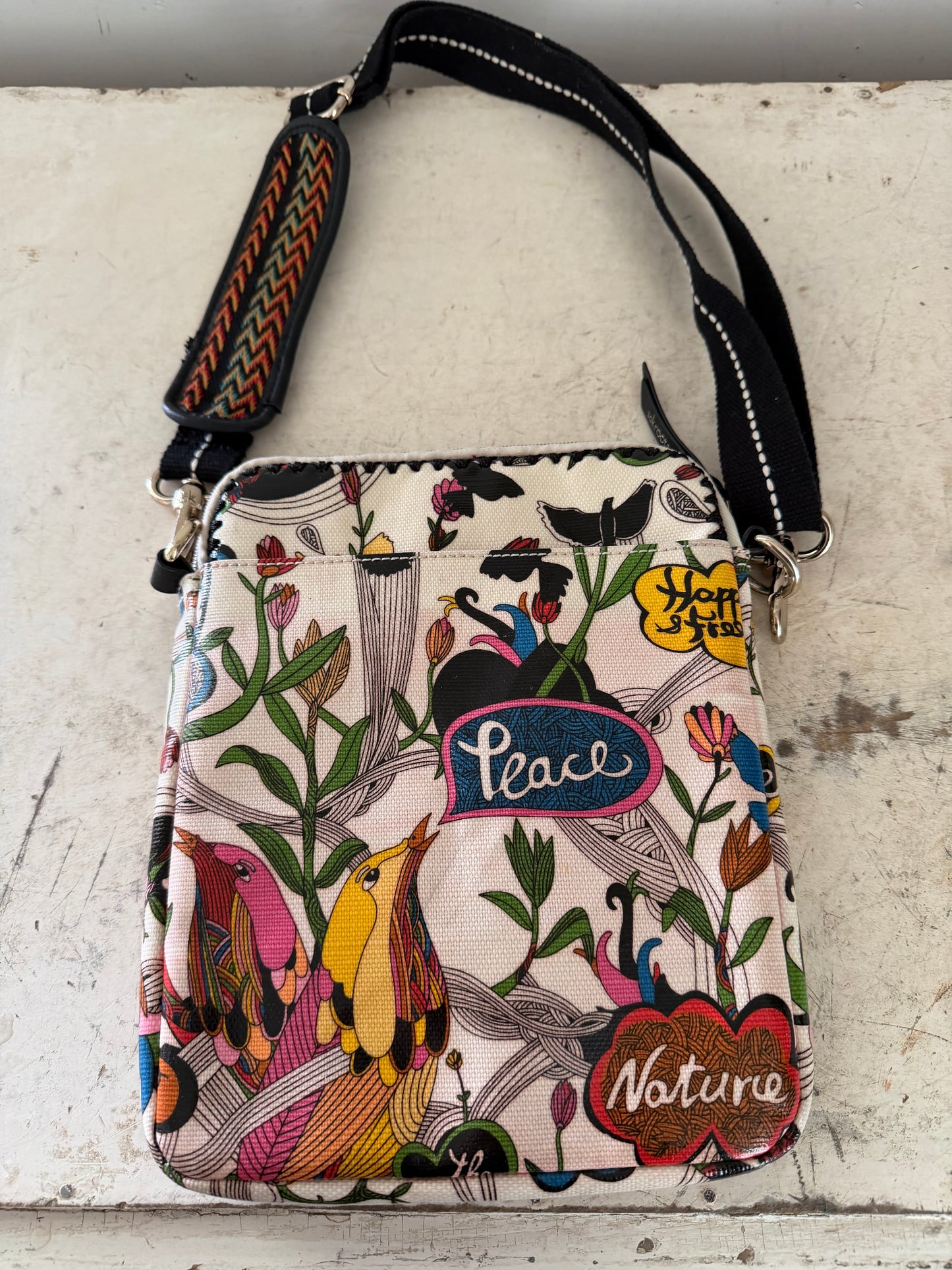 Sam roots Cross Body Bag - Peace Birds
