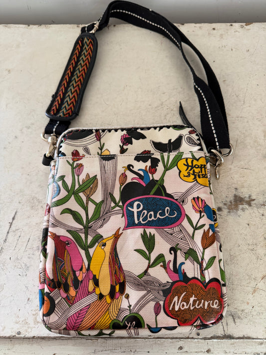 Sam roots Cross Body Bag - Peace Birds