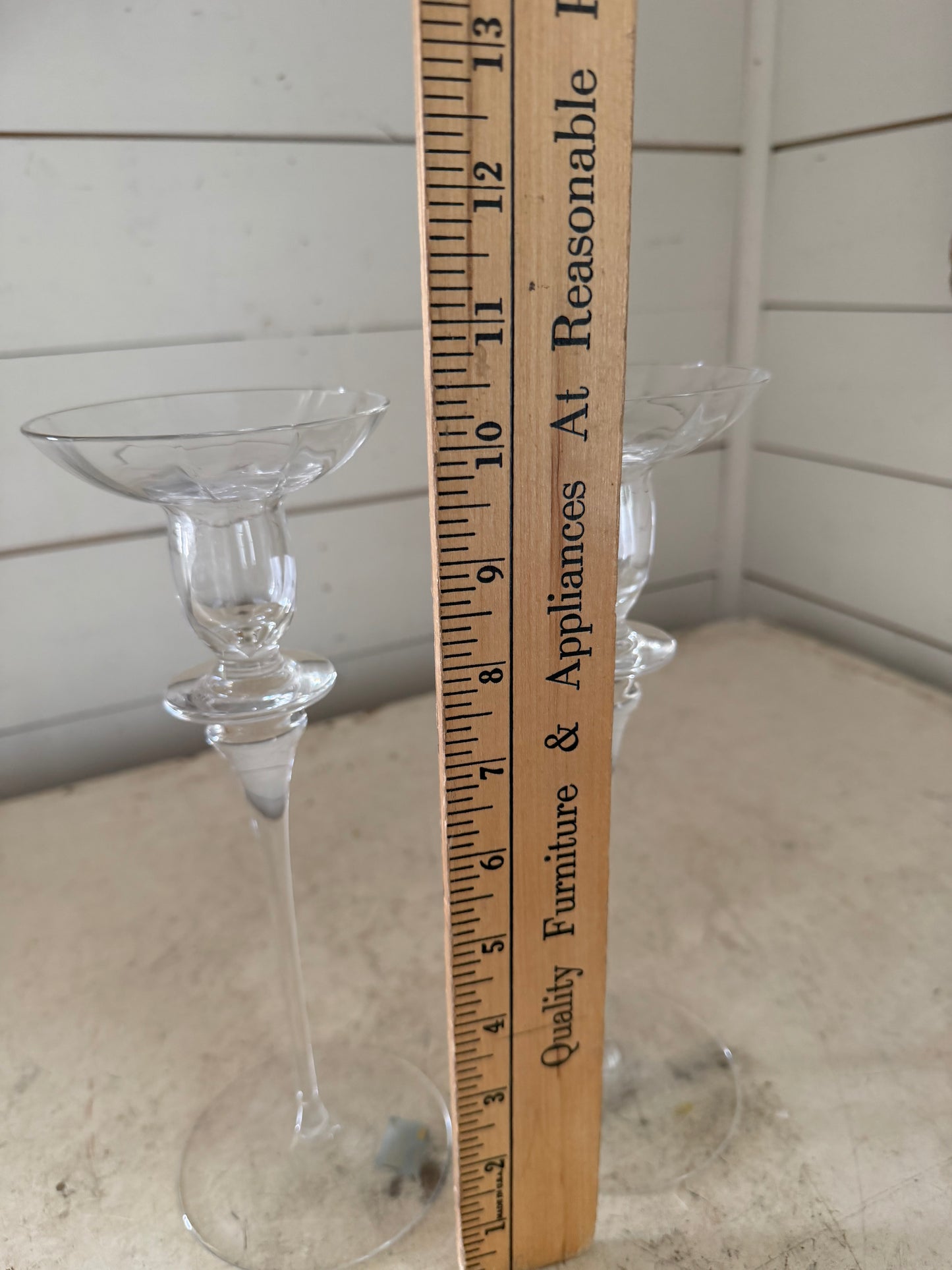 Set of Crystal Mikasa Taper Candle Holders