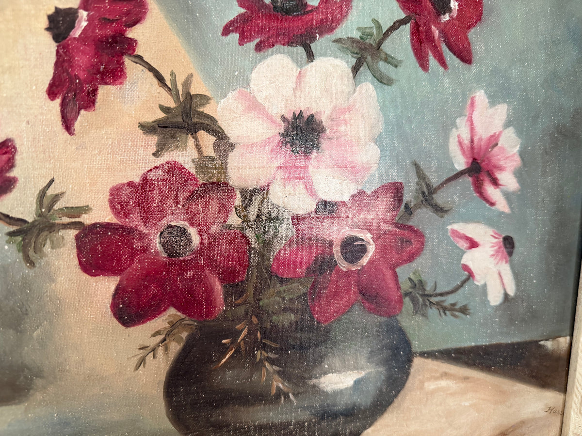 Original Floral Oil Painting in frame - as is see photos