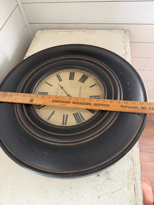 Round Chunky Wood Frame - Will Get Makeover and Art Instead of Clock