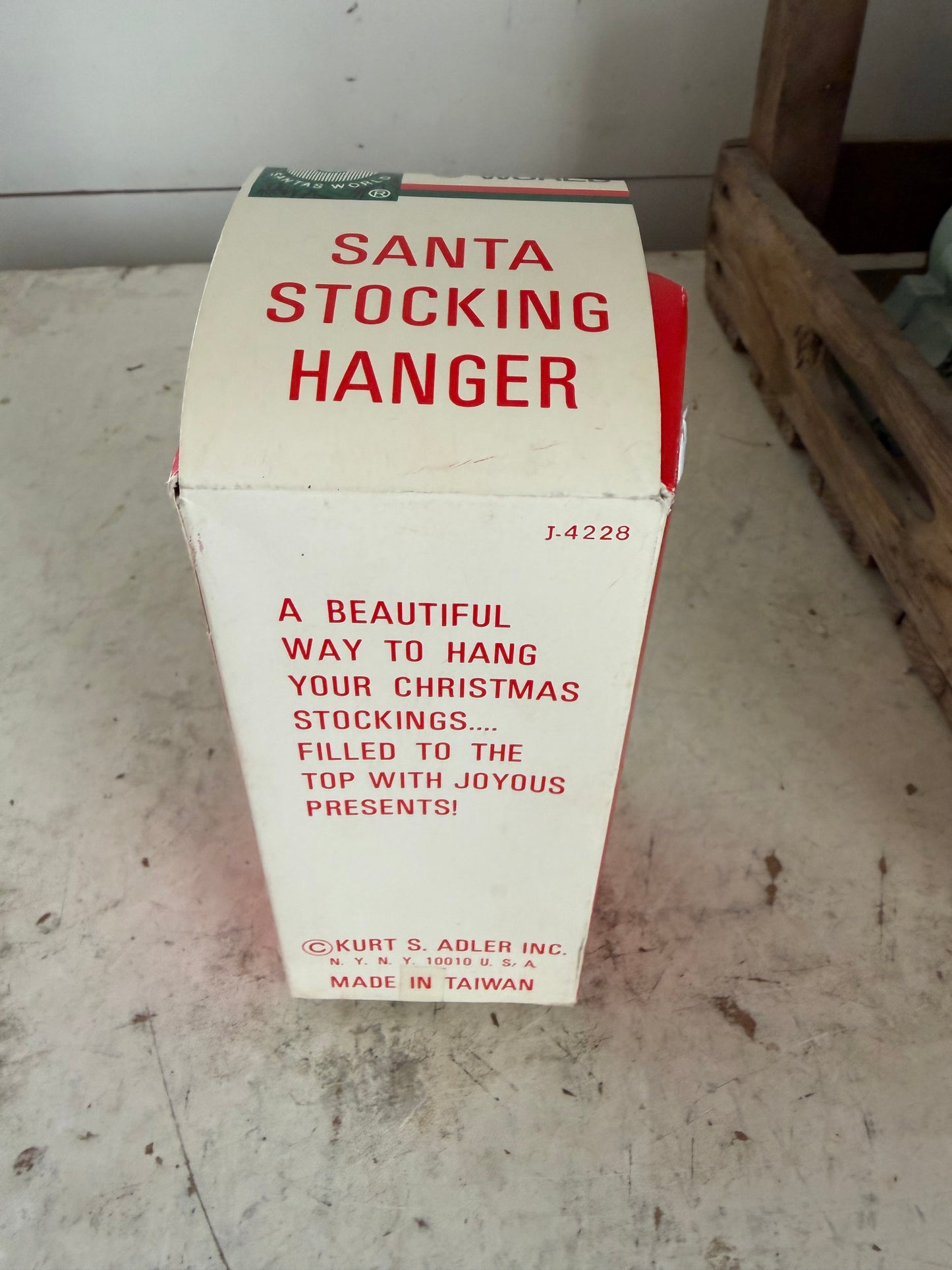 Vintage wood shelf sitter, Santa