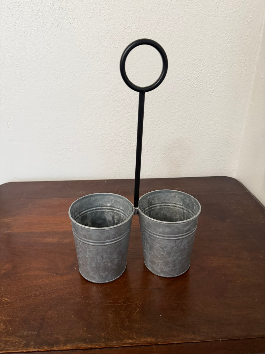 Galvanized Double planter - Will Get Makeover
