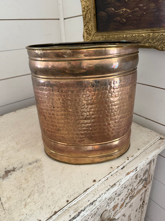 Vintage brass planter