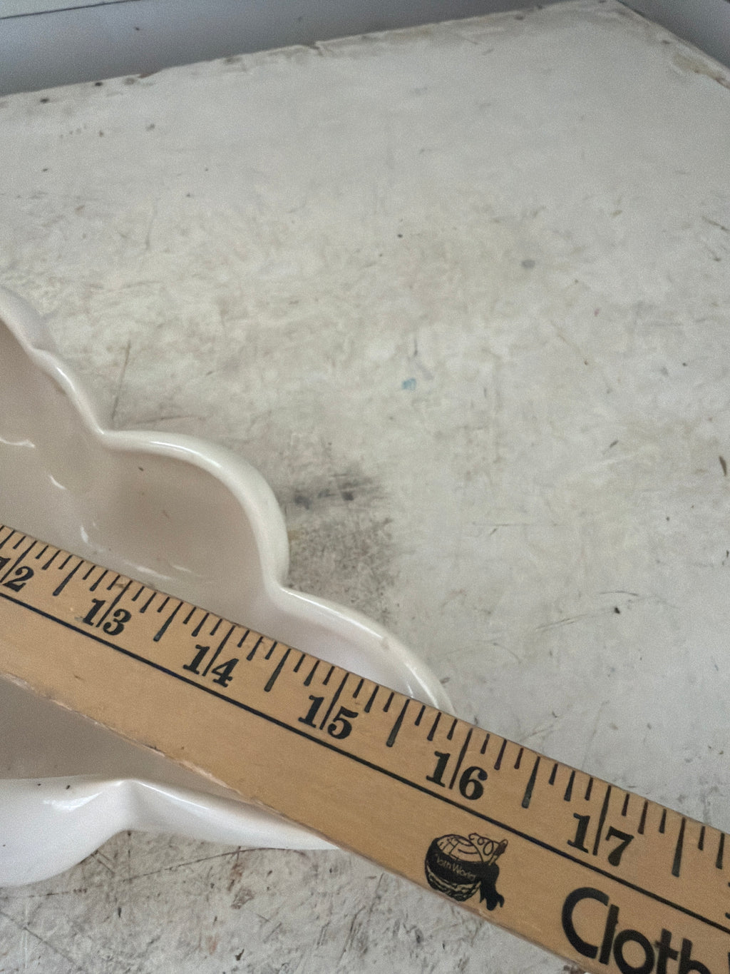 Vintage Mid Century Ceramic Scalloped Bowl