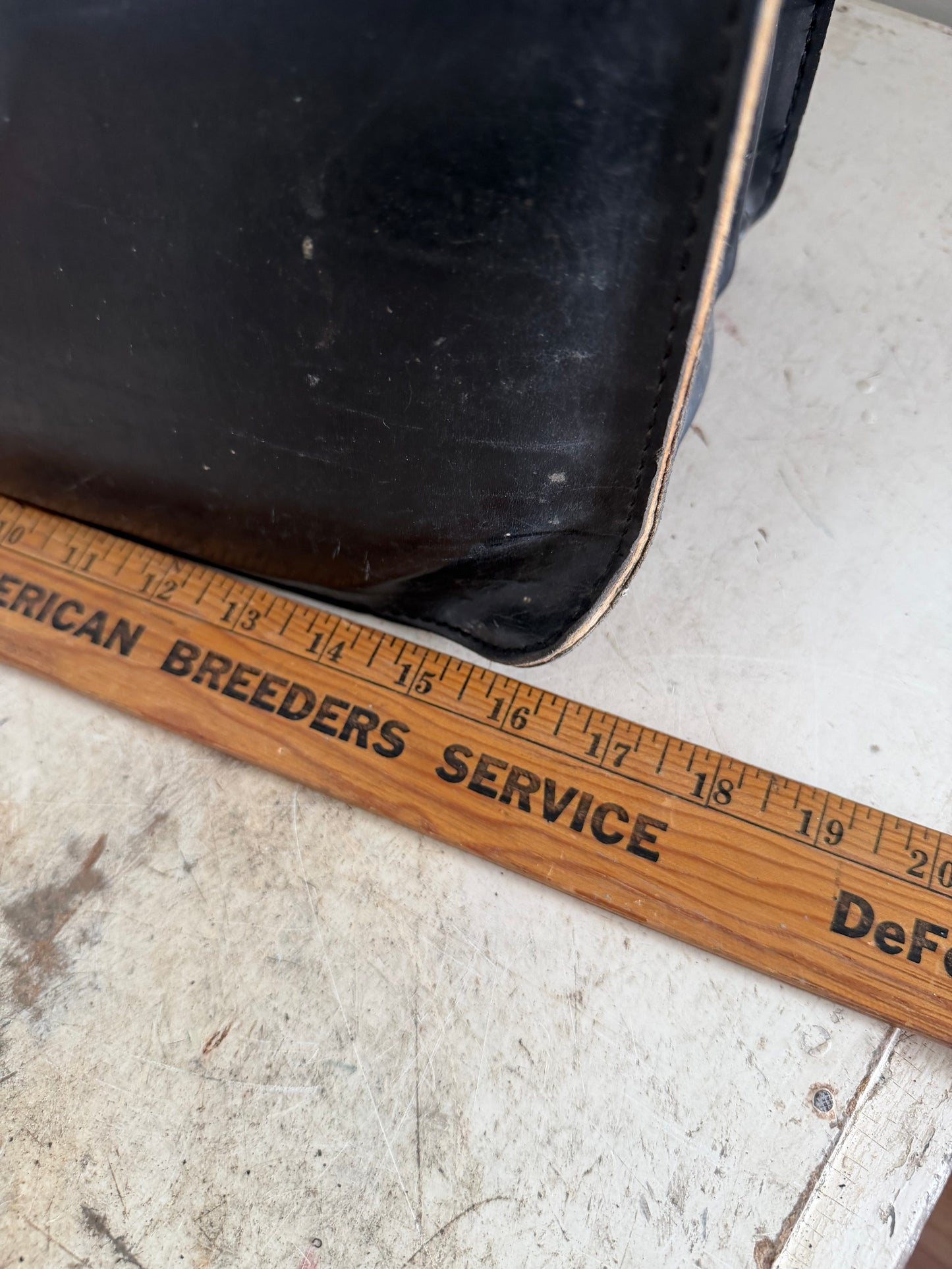 Antique Cheney England 16” Leather Black Doctors Bag